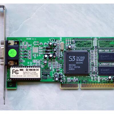 S3 Trio3D  86C368 86C365 8M AGP2X  古董显卡 工控显卡