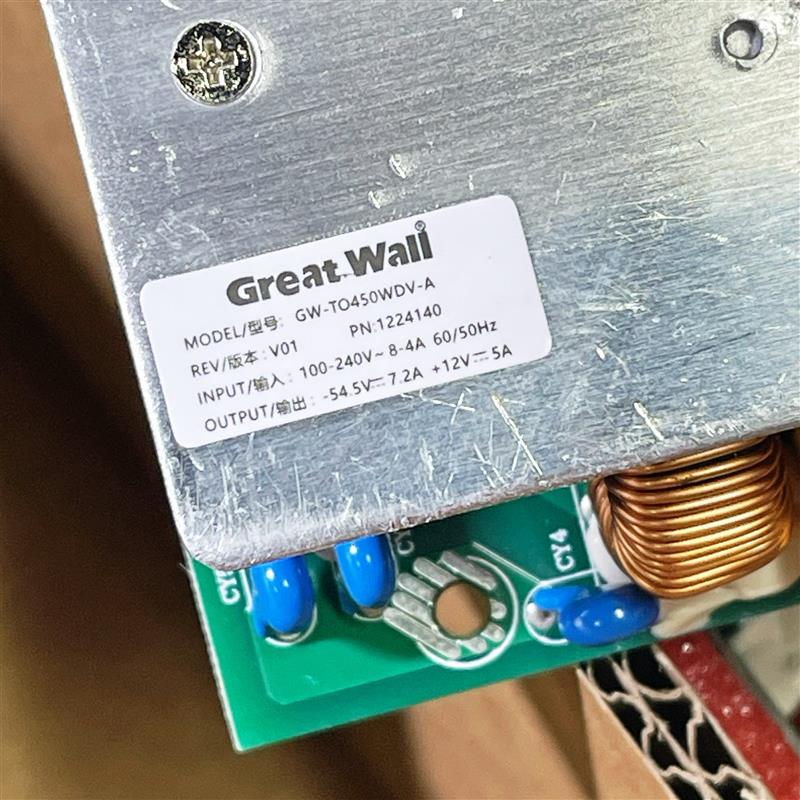 GW-TO450WDV-A华三华为锐捷中兴交换机电源长城450W双组路输出