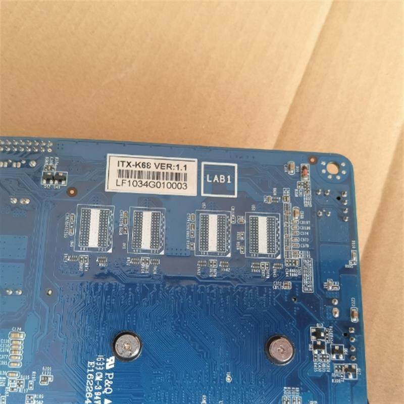 研域 ITX-K68 体机双千兆网口 1037U主板软路由 6COM 带pci