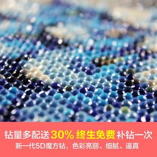 客厅玄关孔雀贴钻十字绣钻石绣2024高级感砖石画 5d钻石画满钻新款