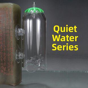 氧气泵空气细化器水草缸水晶玻璃溶氧器防飞溅鱼缸增氧泵充氧泵
