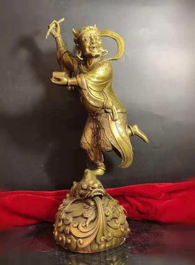 全铜魁星点斗天师赐福魁星踢斗家居摆饰神像书房桌面办公室装饰品