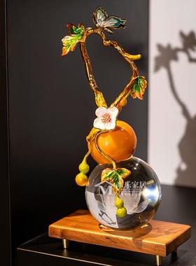 现代轻奢葫芦摆件客厅玄关酒柜办公室新中式创意家居装饰品送礼品