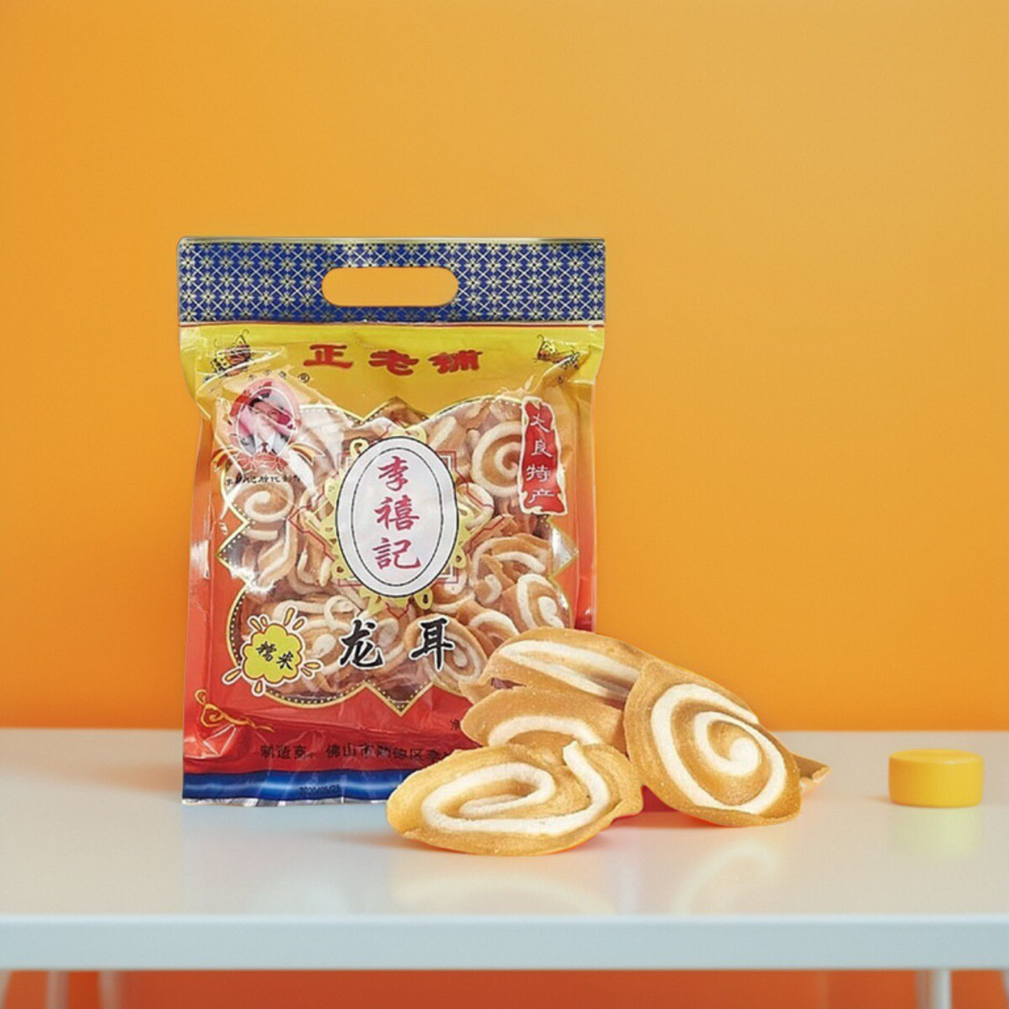 大良李禧记传统龙耳酥南乳牛耳鲍鱼酥点心广东顺德特产休闲小吃