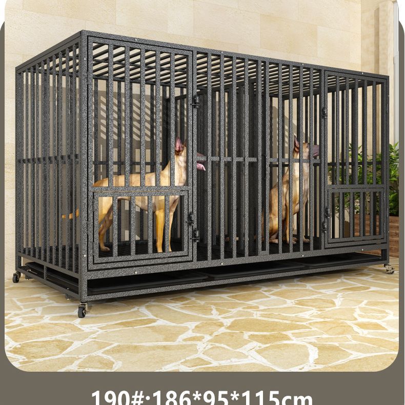 超大狗笼子中大型犬特大号全方管带隔断子母笼加粗加固家用带托盘