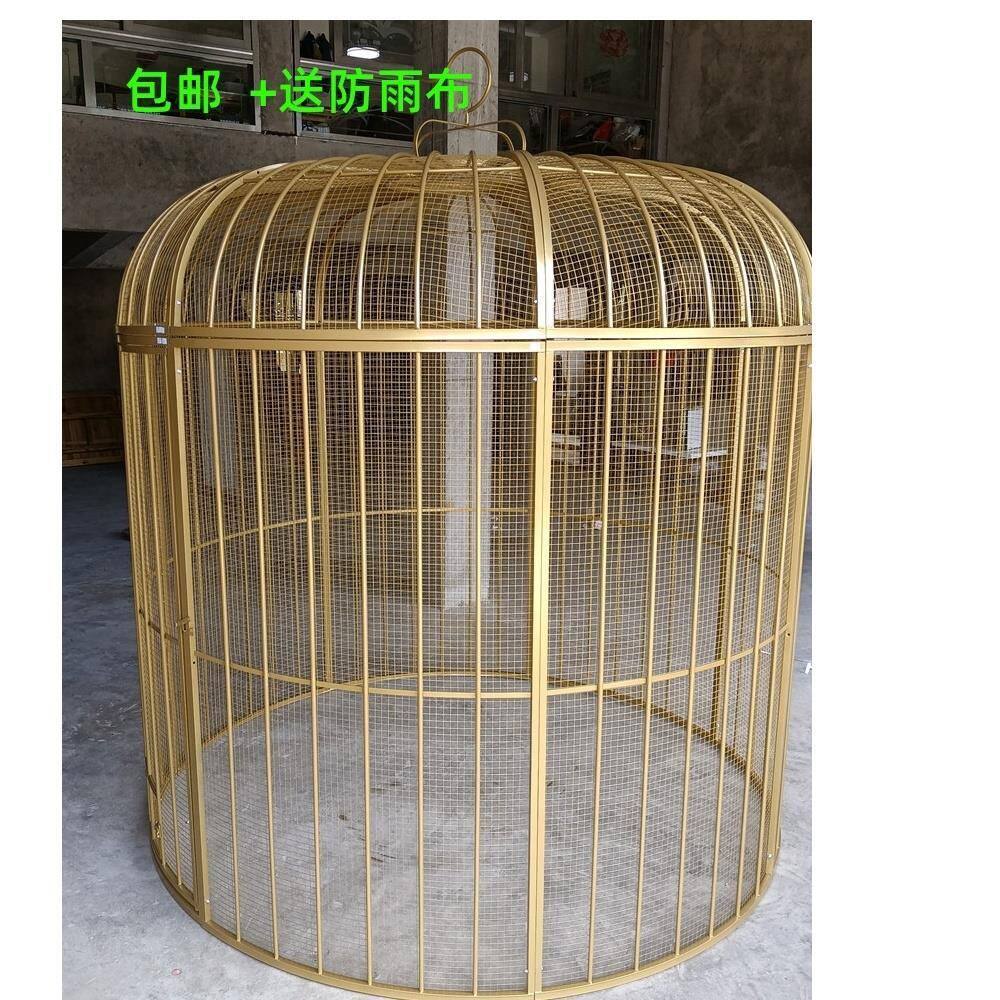 铁艺超大型孔雀养鸟笼广场婚庆装饰道具圆形户外大型金色鸟笼包邮