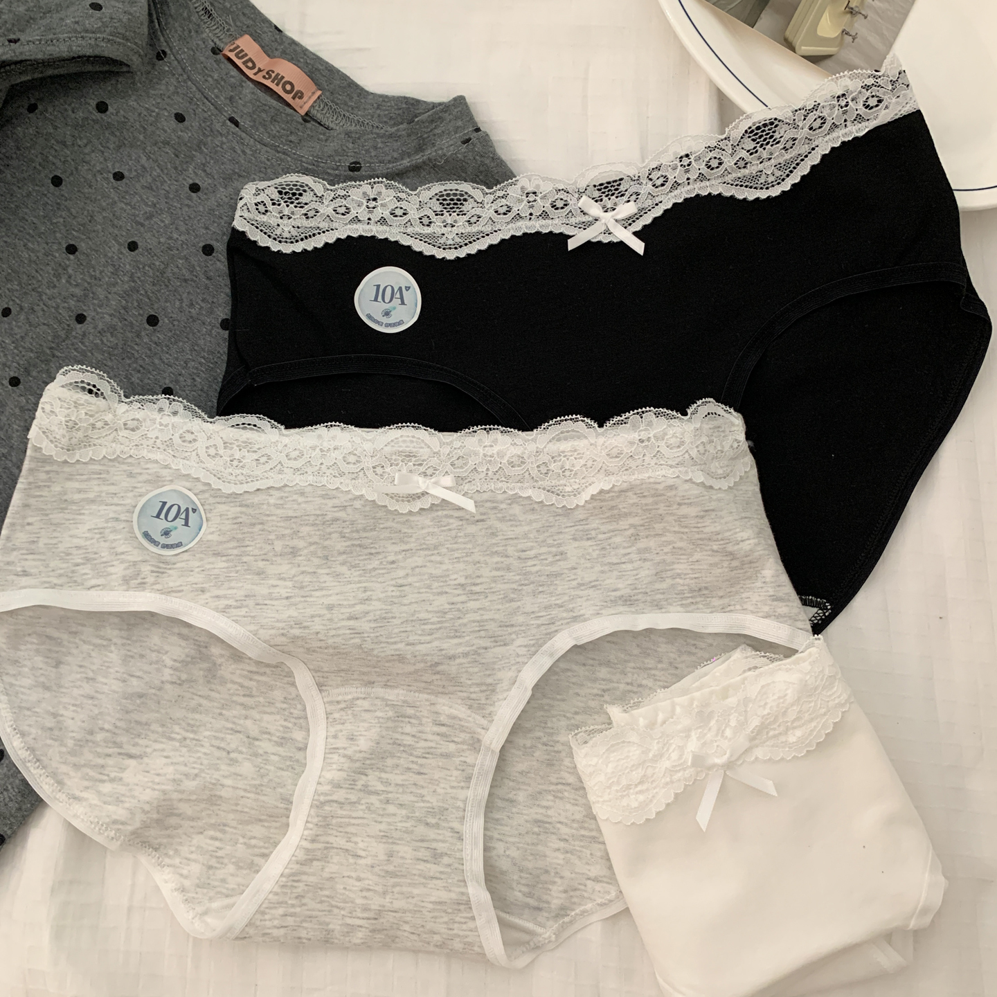 甜美蕾丝少女三角裤纯棉抗菌