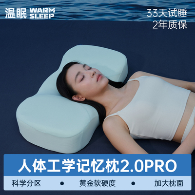 温眠人体工学枕2.0pro颈椎专用枕记忆棉枕芯枕头护颈椎助睡眠