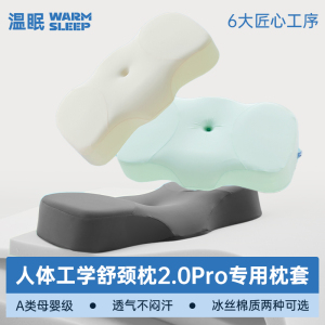 【人体工学枕2.0pro专用枕套】温眠A类冰丝凉感枕套丝滑亲肤透气