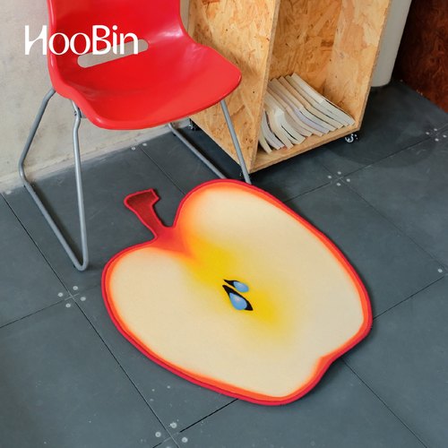 HooBin苹果圈绒插画地毯