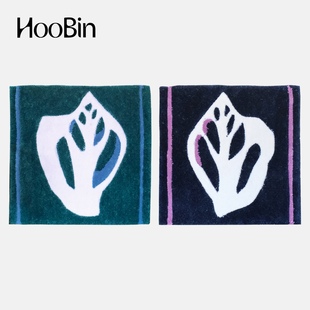 HooBin 贝壳轴柱坐垫椅垫 手工tufting晴纶地毯 小众艺术装饰绿紫