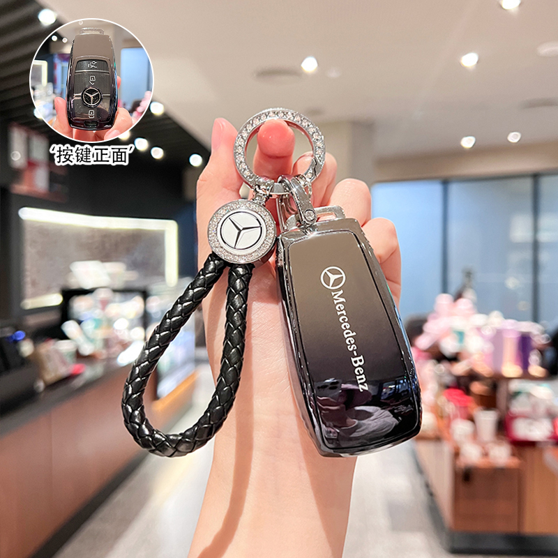 适用奔驰22/23/24款GLB动感/时尚型GLB220男士女汽车钥匙包套扣壳