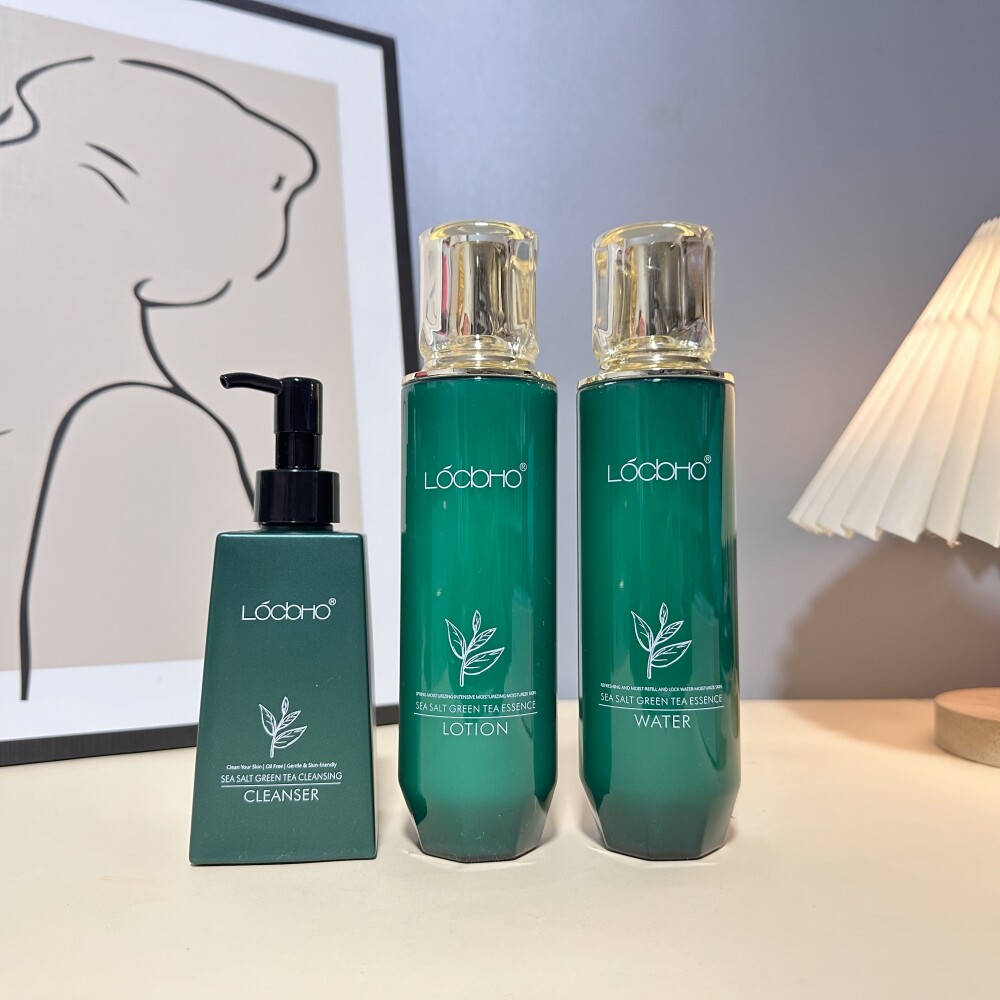 LOCBHO海盐绿茶精华精粹水乳洁面