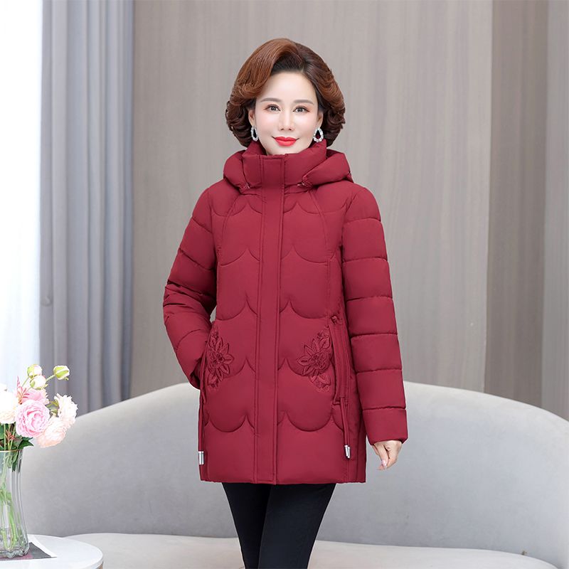 2024加绒加厚中老年中长