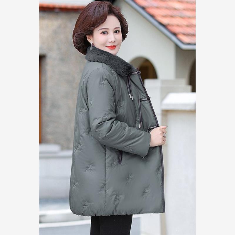 中年妈妈冬装外套羽绒棉