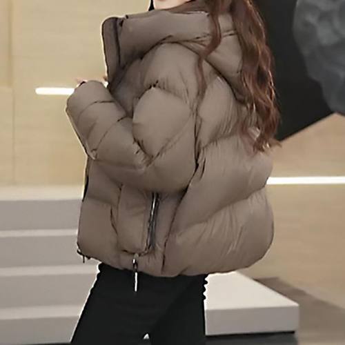 新款连帽羽绒服2025冬季