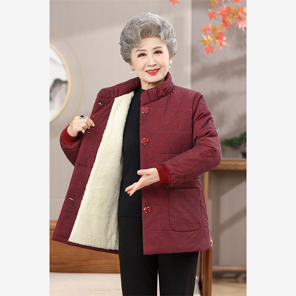 中老年人冬装女装棉服加