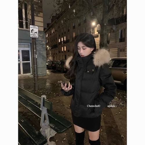 白鸭绒收腰版羽绒服女202