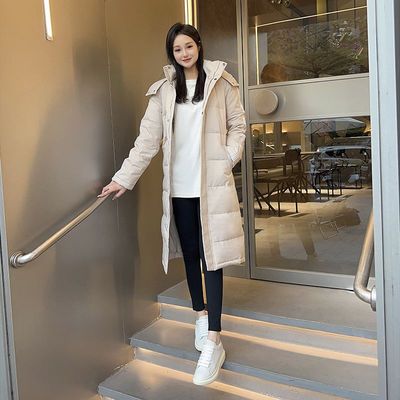 纯色长款羽绒服女反季年