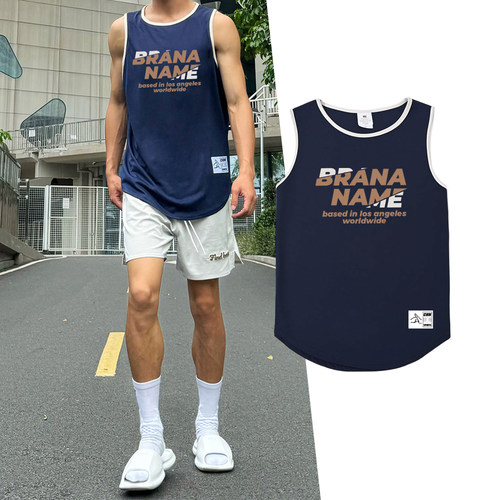 坎肩无袖速干透气热身训练服男