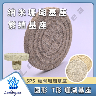 珊瑚透水基座大全断枝底座繁殖底座纽扣基座 海水珊瑚繁殖基座