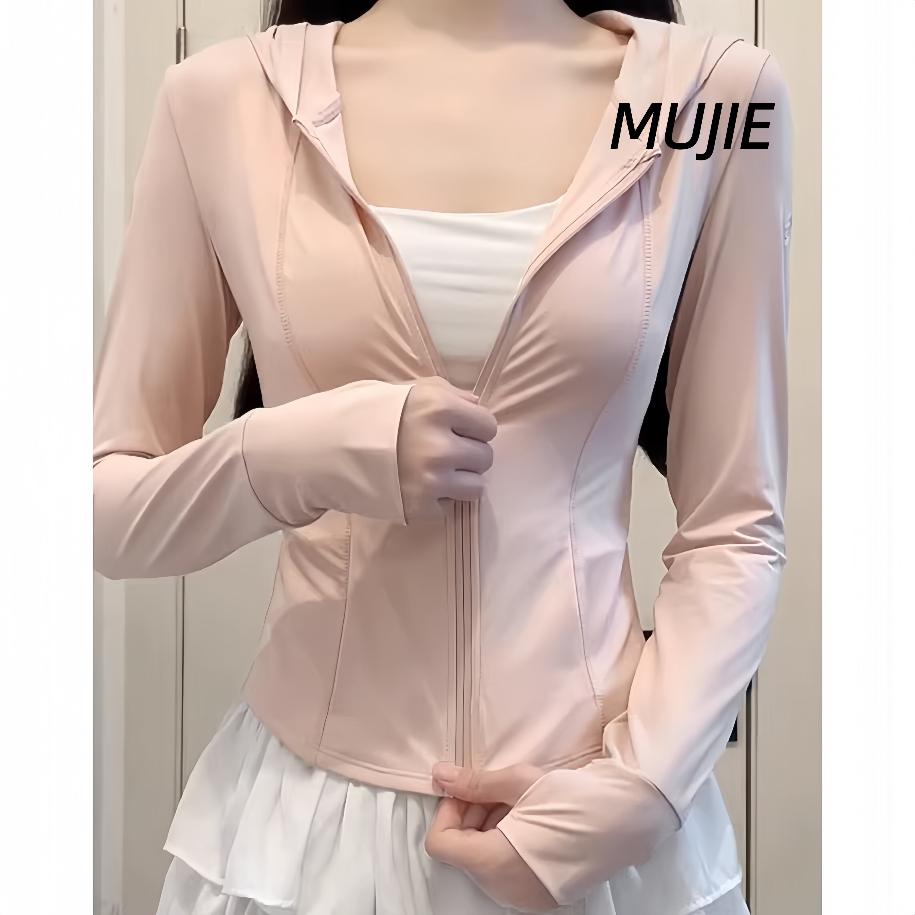 日本冰丝防晒衣女款夏薄款户外防紫外线防晒服修身紧身短外套上衣