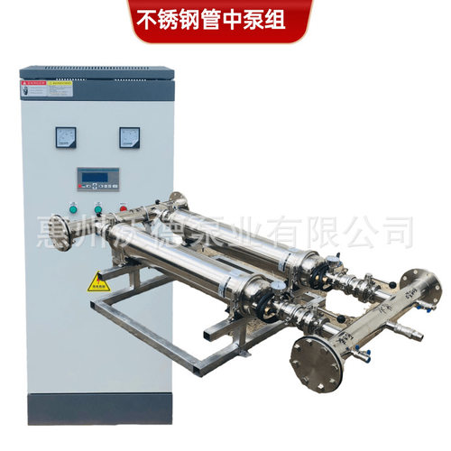 泵房管中泵变频机组 惠沃德不锈钢水泵恒压供水设备PLC控制柜