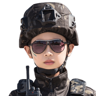 儿童迷彩服马甲头盔三级包玩具夏令营拓展训练