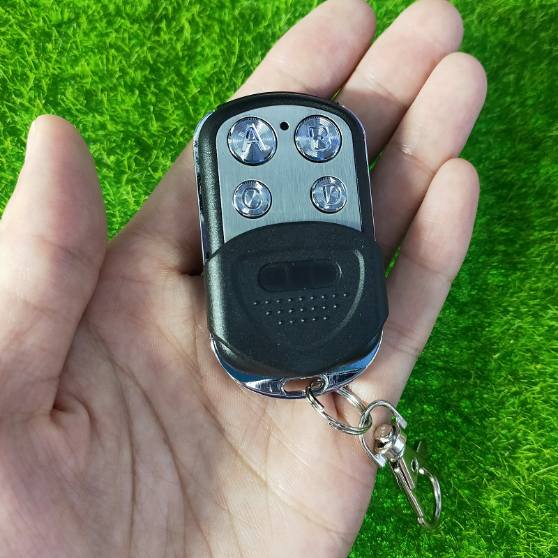 黑色滑盖金属4键遥控器门禁开关道闸车库灯具报警遥控器2260芯片