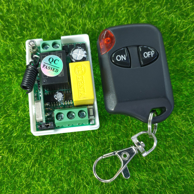 猫眼2键ONOFF遥控开关学习型单路220伏小型电源开关LED灯具控制器