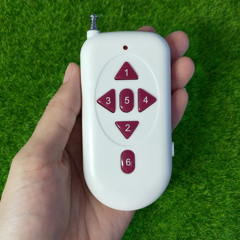 白胖子手机型6键无线遥控器1000水泵电机灯具开关六键发射器手柄