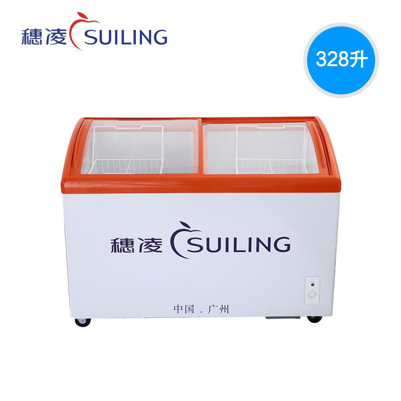 穗凌冰柜商用卧式弧面展示柜玻璃门双温冷藏冷冻雪糕柜