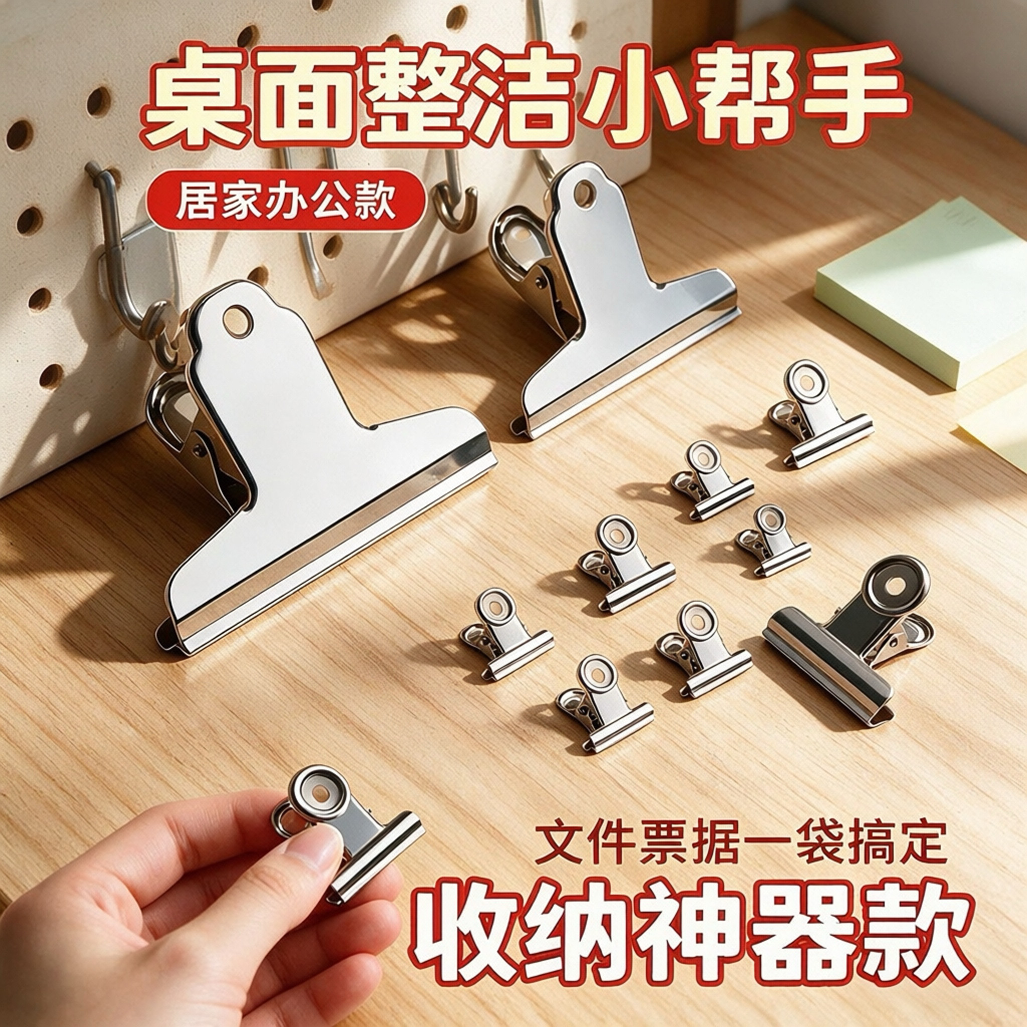 加厚不锈钢山形强力封口夹图片