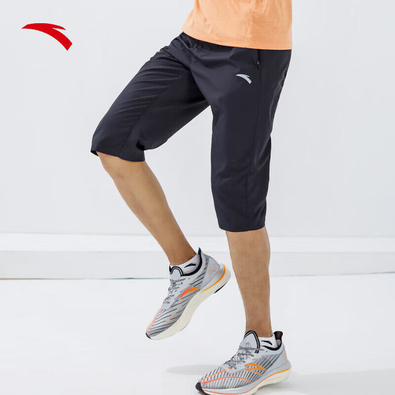 安踏运动短裤男士梭织七分裤男款夏季跑步健身速干篮球裤休闲短裤