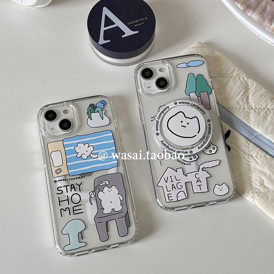 iphone15手机壳满屏磁吸支架