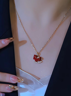 红色马上有钱花本命年项链新年