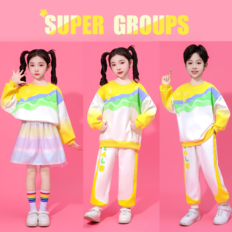 儿童啦啦队演出服中小学生运动会开幕式服装幼儿园团体合唱表演服