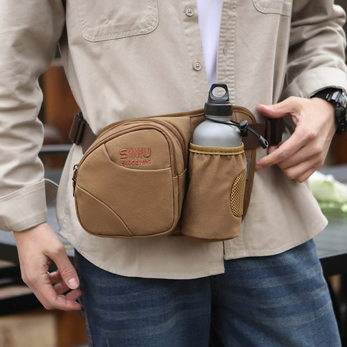 思牧腰包胸包斜挎包时尚简约复古