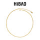 HIBAO喜小宝简约高级感小米珠素链项链女轻奢18k金小众锁骨链颈链