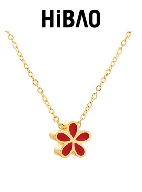 HIBAO喜小宝轻奢花朵项链不掉色
