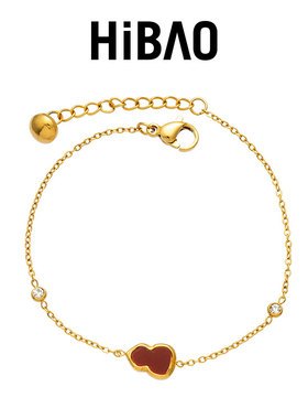 HIBAO喜小宝好运红色葫芦手链