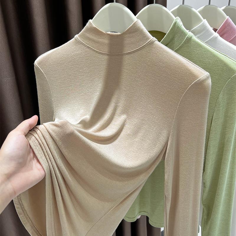 半高领打底衫修身显瘦洋气T恤