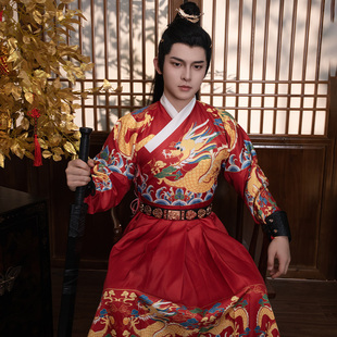 原创汉服新款蟒袍男女同款明制飞鱼服曳撒锦衣卫春秋中国风非古装