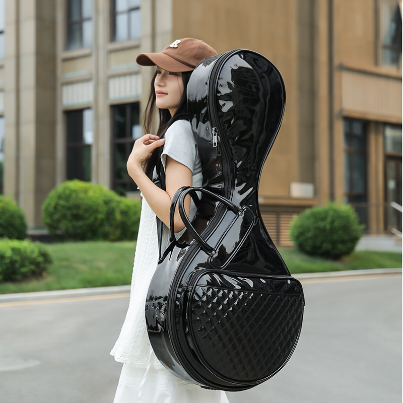 漆皮中阮包双肩加厚便携亮面中阮琴包中阮专用包收纳包套袋子软包