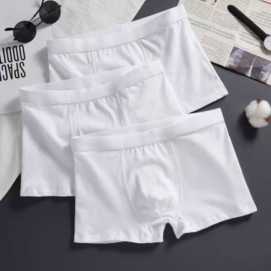 男士夏季抗菌冰丝薄款内裤男生透气男纯色平角裤衩舒适四角短裤头