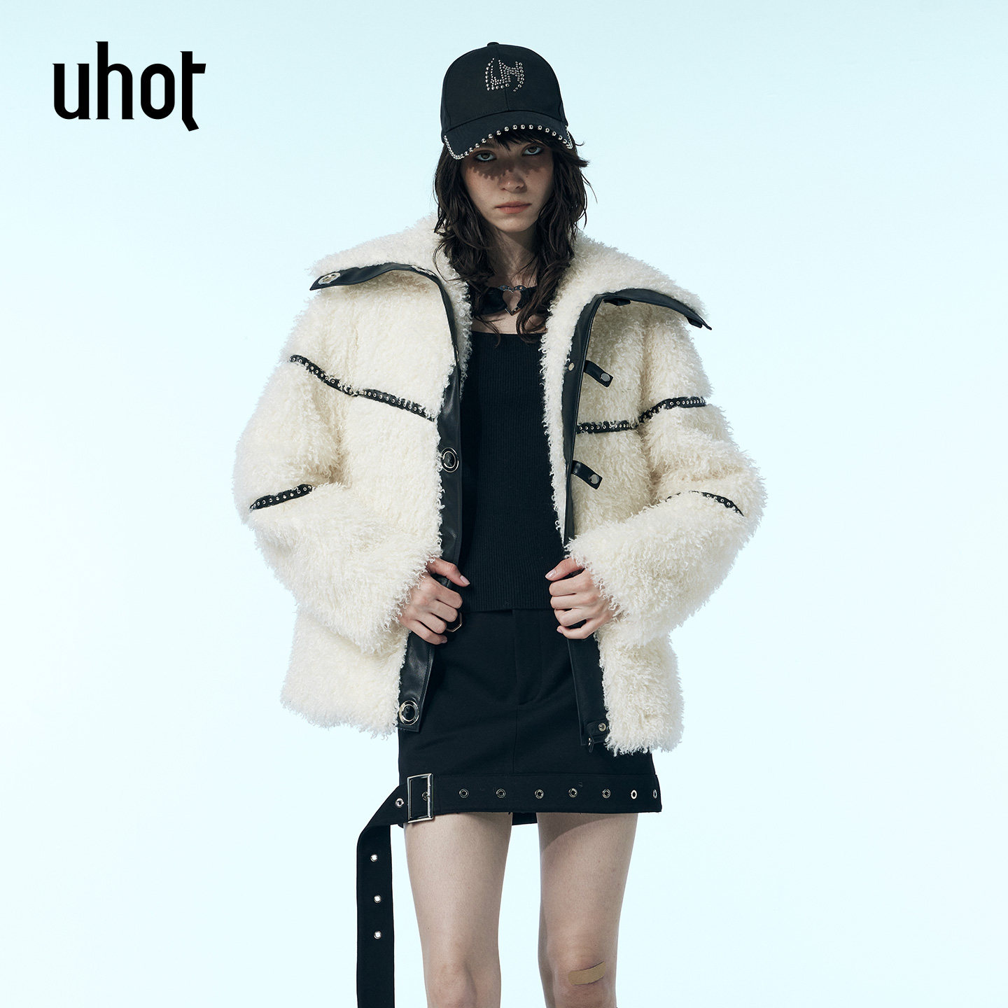 uhot/诱货环保皮毛绒感外套