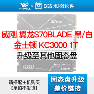 威刚 翼龙S70BLADE /KC3000 1TB 黑/白色升级其他固态盘 单拍不发