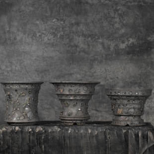 块根盆小号黑金泡泡合集素里塊根植木钵手工潮盆龙舌兰仙人球陶瓷