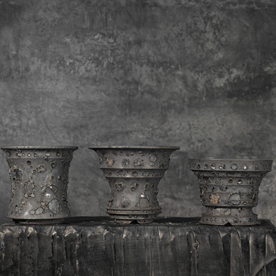 块根盆小号黑金泡泡合集素里塊根植木钵手工潮盆龙舌兰仙人球陶瓷