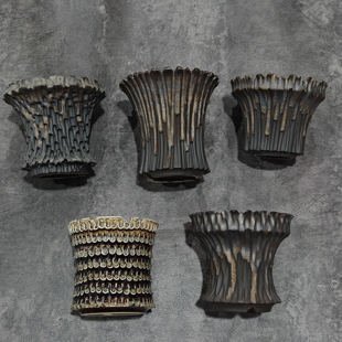 小号鎏金纹理合集景德镇手工陶瓷多肉仙人球龟甲龙象芽宫块根花盆